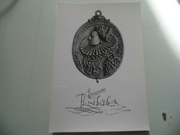 Cartolina "THE BRITISH MUSEUM -  ELIZABETH I Silver Medal Commemorating The Spanish Armada ( 1588 )" - Musées