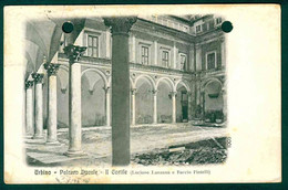 G113 - URBINO PALAZZO DUCALE - IL CORTILE 1911 NB FORI SULLA CARTOLINA - Urbino