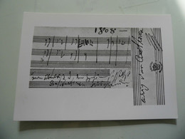 Cartolina "THE BRITISH MUSEUM -  Sketch Of Part Of The Pastoral Symphony, BEETHOVEN" - Musées