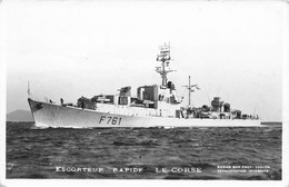 Bateau * Carte Photo * Escorteur Rapide LE CORSE * Photo Marius BAR * Militaria - Warships