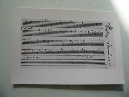 Cartolina "THE BRITISH MUSEUM -  Sketch Of Part Of Chorus THE HEAV'S NS ARE TELLING, HAYDN" - Musées