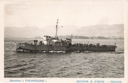 Bateau * Carte Photo * L'escorteur VOLONTAIRE * Photo EMERY Toulon * Militaria - Warships