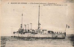 Bateau * Ex Navire De Guerre Croiseur Allemand REGENSBURG , Aujourd'hui Le STRASBOURG * Militaria - Warships