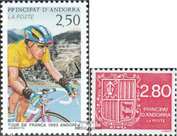 Andorra - Französische Post 455,458 (kompl.Ausg.) Postfrisch 1993 Tour De France, Wappen - Markenheftchen