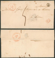 Précurseur - LAC + Cachet Dateur "Furnes" (1848) + Boite Rurale "I" (Ypres, Yeper) > Lessines - 1830-1849 (Belgique Indépendante)