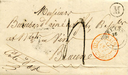 BELGIQUE - T18 WELLIN + BOITE M SUR LETTRE AVEC TEXTE DE TRANSINNE POUR LA FRANCE, 1851 - Other & Unclassified