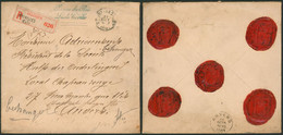 Lettre "Service Du Roi / Liste Civile" En Recommandé De Bruxelles (Est, 1901) > Anvers / Cachet De Cire. - Franchise