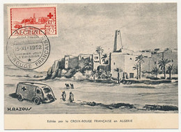 ALGERIE - 2 Cartes Maximum - Croix Rouge 1952 - M'ZAB Bou Noura Et El-NOUED - Cartes-maximum