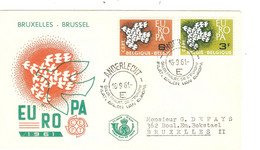 PM216/ FDC 1193/1194 Europa 1961 Obl. Anderlecht Salon Philatélique De L'Europe 16/9/61 - 1961-1970