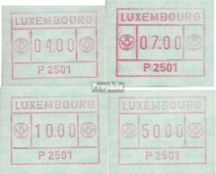 Luxemburg ATM1 Satz (4.00, 7.00, 10.00, 50.00) Postfrisch 1983 Automatenmarke - Vignette