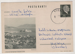 TURKEY,TURKEI,TURQUIE ,WITH VIEW FROM BODRUM ,POSTCARD - Storia Postale