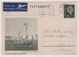 TURKEY,TURKEI,TURQUIE ,WITH VIEW FROM SAINT - PIERRE FORTRESS ,BODRUM ,POSTCARD - Brieven En Documenten