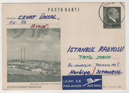 TURKEY,TURKEI,TURQUIE ,WITH VIEW FROM BOGAZICI ,BRIDGE ,ISTANBUL, ,POSTCARD - Lettres & Documents