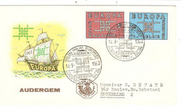 PM220/ FDC 1260-1261 Europa 1963  Obl. Salon Philat. Européen Auderghem 14/9/1963 - 1961-1970