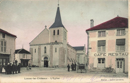 Lussac Les Châteaux * La Place De L'église Du Village * Café Restaurant - Lussac Les Chateaux