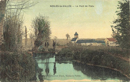 NESLES La Vallée - Carte Colorisée Genre Toilée - Le PONT De FLELU - VENTE DIRECTE X - Nesles-la-Vallée