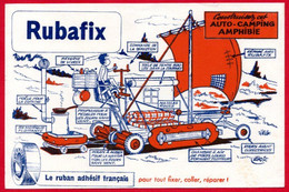 Buvard Rubafix. L'auto-camping Amphibie. - Papierwaren