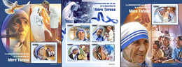 Niger 2022, Mother Teresa, Diana, 4val In BF +2BF IMPERFORATED - Mutter Teresa