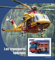 Niger 2022, Transport, Fire Engine, BF IMPERFORATED - Sapeurs-Pompiers