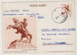 TURKEY,TURKEI,TURQUIE ,WITH VIEW FROM,  ATATURK, STATUE ,SAMSUN ,POSTCARD - Lettres & Documents