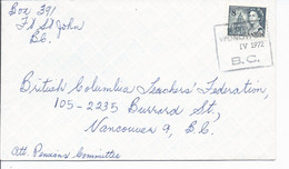 16436) Canada Cover Brief Lettre 1972 Centennial BC British Columbia Postmark Cancel - Briefe U. Dokumente