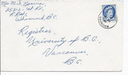 16457) Canada Cover Brief Lettre 1960 BC British Columbia Post Office Postmark Cancel - Storia Postale