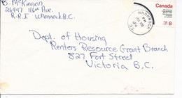 16459) Canada Cover Brief Lettre 1974 BC British Columbia Post Office Postmark Cancel - Storia Postale