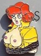 PIN UP - ROUSSE - PIN-UPS - ATTACHEE - CORDE - CHEMISIER JAUNE - YELLOW -         (27) - Pin-ups