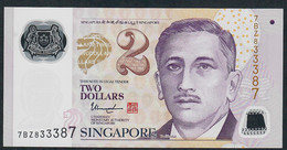SINGAPORE P46n 2 DOLLARS 2006  1 House/Back #7BZ Issued 2019 UNC. - Singapour