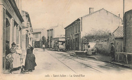 St Julien , Marseille * 1905 * Omnibus ? * La Grand'rue * Villageois - Saint Barnabé, Saint Julien, Montolivet