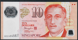 SINGAPORE P48n  10 DOLLARS ND 2 Inverted Trianglesr/Back #6EZ UNC. - Singapore