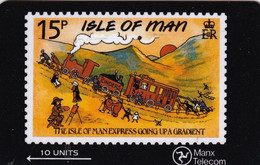 MAN-26 TARJETA DE LA ISLA DE MAN DE UN TREN (TRAIN-ZUG-SELLO-STAMP) - Isle Of Man