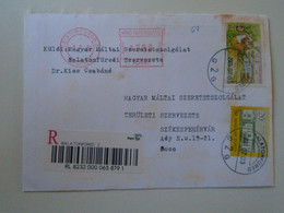 D193776 Hungary Reg. Cover - EMA Red Meter Freistempel   2001  Balatonfüred   Maltese Charity Service - Viñetas De Franqueo [ATM]
