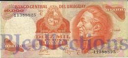 URUGUAY 1000 PESOS 1974 PICK 53c AVF - Uruguay