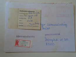 D193781 Hungary Registered Cover  Avis De Reception - EMA  Red Meter Freistempel 2000 Székesfehérvár - Machine Labels [ATM]
