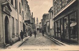 Ancenis * La Rue De Charost * Le Tribunal * Commerce Magasin A. HAURET * Cordonnier MENARD - Ancenis