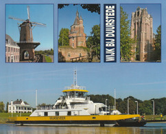 Wijk Bij Duurstede, Veerboot, Molen, Kasteel, Kerk; Grote Kaart 12 X 15 - Wijk Bij Duurstede