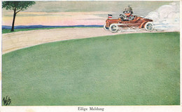 WW1 Guerre 14/18 War * CPA Illustrateur WICK * Satirique * Enfant Avec Casque à Pointe Automobile Automobiliste - Weltkrieg 1914-18