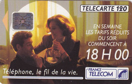 Telecarte Variété - F 208 - Telephone , Le Fil De La Vie ( Grand 1 Sur Petit 1 ) - Variétés