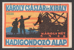 LEHMANN BRASOV Brassó Transylvania KuK Hungary Romania KARL Military Aid Charity LABEL CINDERELLA VIGNETTE WAR WW1 1918 - Transsylvanië