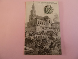 BEAUMONT EN ARGONNE LA PLACE DE L'EGLISE AU LENDEMAIN DE LA BATAILLE (31 Août 1870) - Sonstige & Ohne Zuordnung