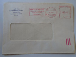 D193793  Hungary    Cover   -EMA Red Meter Freistempel  1982 Hungarian Trade Bank  Budapest - Viñetas De Franqueo [ATM]