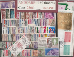 Andorre,  160 Timbres. Cote 250€ - Verzamelingen