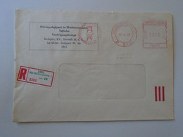 D193802  Hungary Reg. Cover -EMA Red Meter Freistempel 1986  Detergent Manufacturing Company Rákospalota Budapest - Viñetas De Franqueo [ATM]