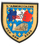 Ecusson PVC SAPEURS POMPIERS L ARMORICAINE SDIS 72 SARTHE - Pompiers