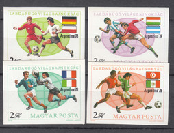 Hungary 1978 Football World Cup Short Set, Imperforated Mint Never Hinged - Neufs