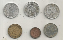 Monnaie, ALLEMAGNE, 1920-1949, LOT DE 6 MONNAIES - Lots & Kiloware - Coins