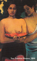 TARJETA DE ITALIA DE UNA PINTURA DE GAUGUIN - TWO TAHITIAN WOMAN DE TIRADA 25000 (NUEVA-MINT) - Publiques Thématiques