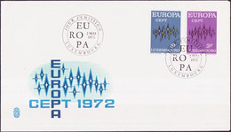 Europa CEPT 1972 Luxembourg - Luxemburg FDC3 Y&T N°796 à 797 - Michel N°846 à 847 - 1972