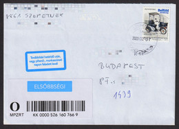 Electric Tricycle Kyburz Forwarded Letter Cover Delayed Delivery 2021 Hungary PRIORITY Label Vignette Szepetnek Postmark - Lettres & Documents